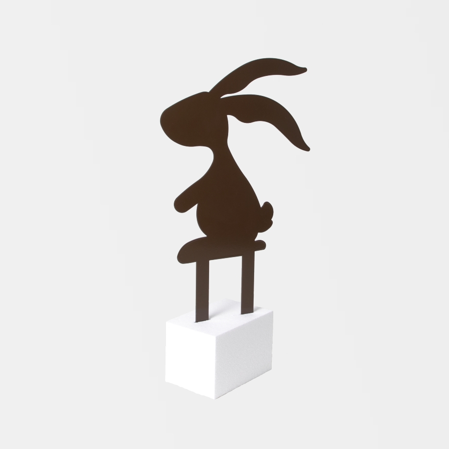 Gartenstecker Hase mittel in braun
