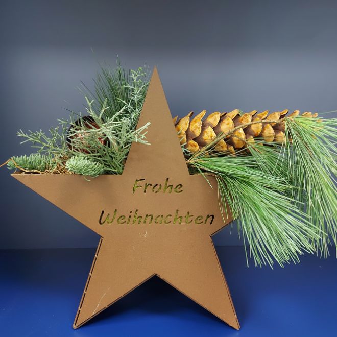 Pflanzstern klein in Farbe Rost